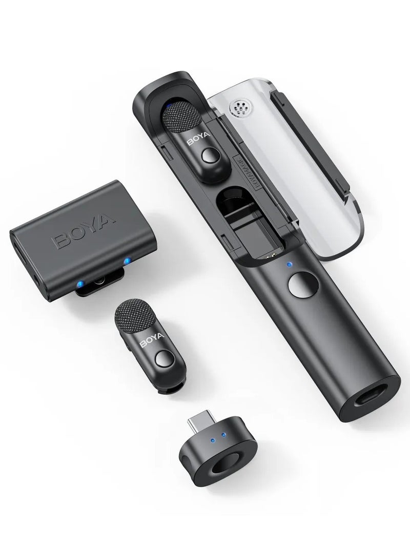 BOYA Magic: World’s 1st AI-Powered Transformable Wireless Microphone for Creators -  {USB-C + 3.5 TRS} 1to2 + Charging Case - Image 1