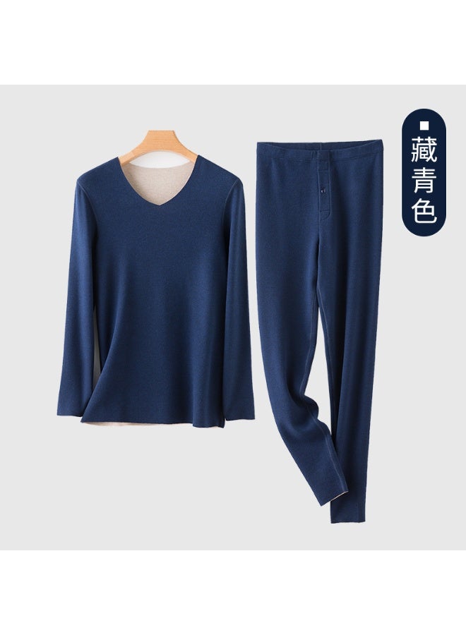 NIBEMINENT Men Traceless Thermal Underwear Autumn Clothes Autumn Pants Set  Heating Underwear Solid Comfortable - Image 1