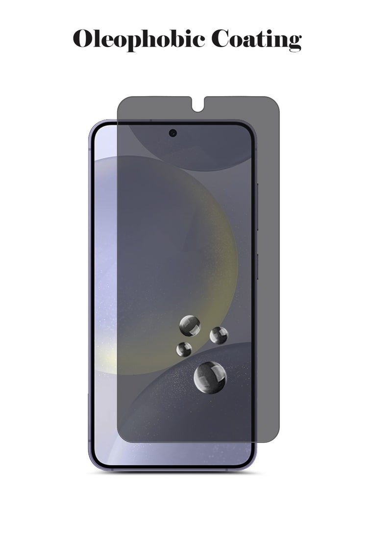 Techie واقٍ زجاجي مقسّى للخصوصية عالي الدقة لهاتف سامسونج جالاكسي S24 بلس 2024 - مضاد للفقاعات صلابة 9H سمك 0.33 مم حواف مدورة تركيب سهل - Image 2