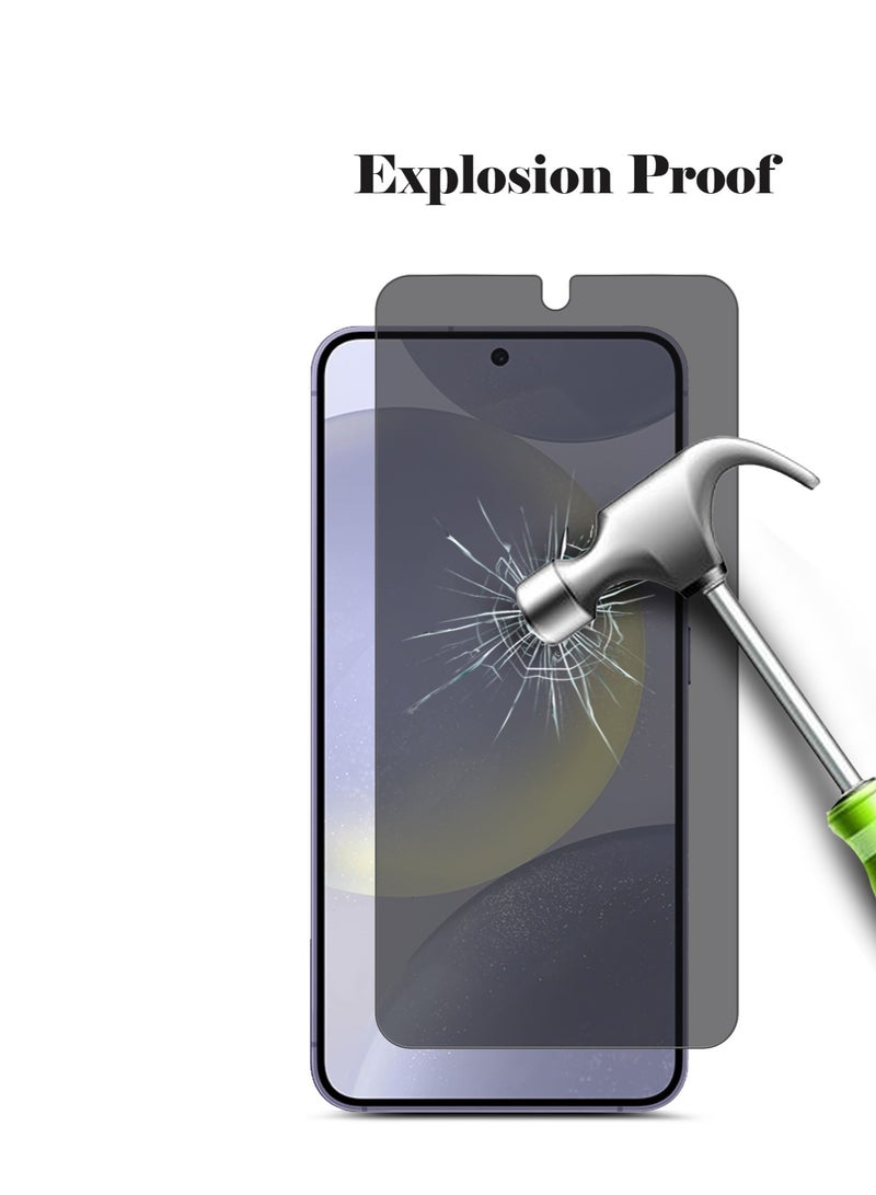 Techie واقٍ زجاجي مقسّى للخصوصية عالي الدقة لهاتف سامسونج جالاكسي S24 بلس 2024 - مضاد للفقاعات صلابة 9H سمك 0.33 مم حواف مدورة تركيب سهل - Image 5