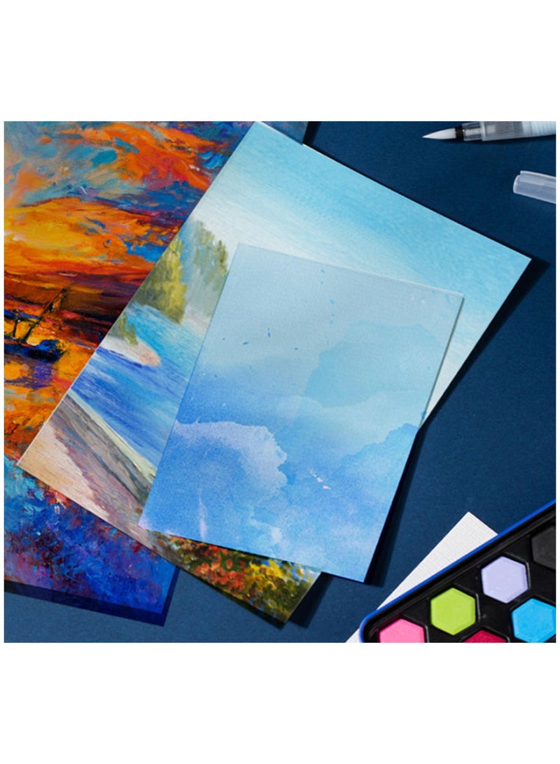 Deli ورق ألوان مائية بحجم A4 مكون من 16 قطعة بسمك 300 جرام لكل متر مربع - Image 5
