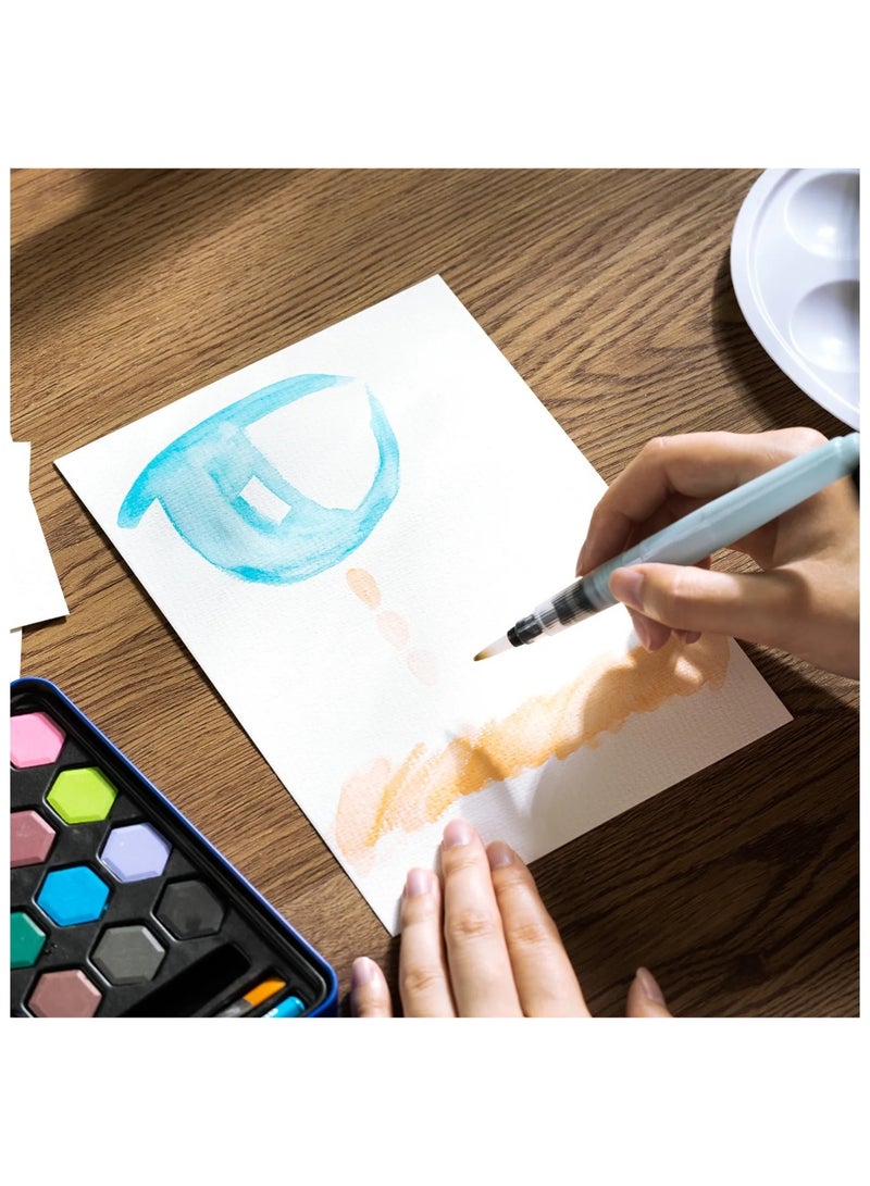 Deli ورق ألوان مائية بحجم A4 مكون من 16 قطعة بسمك 300 جرام لكل متر مربع - Image 2