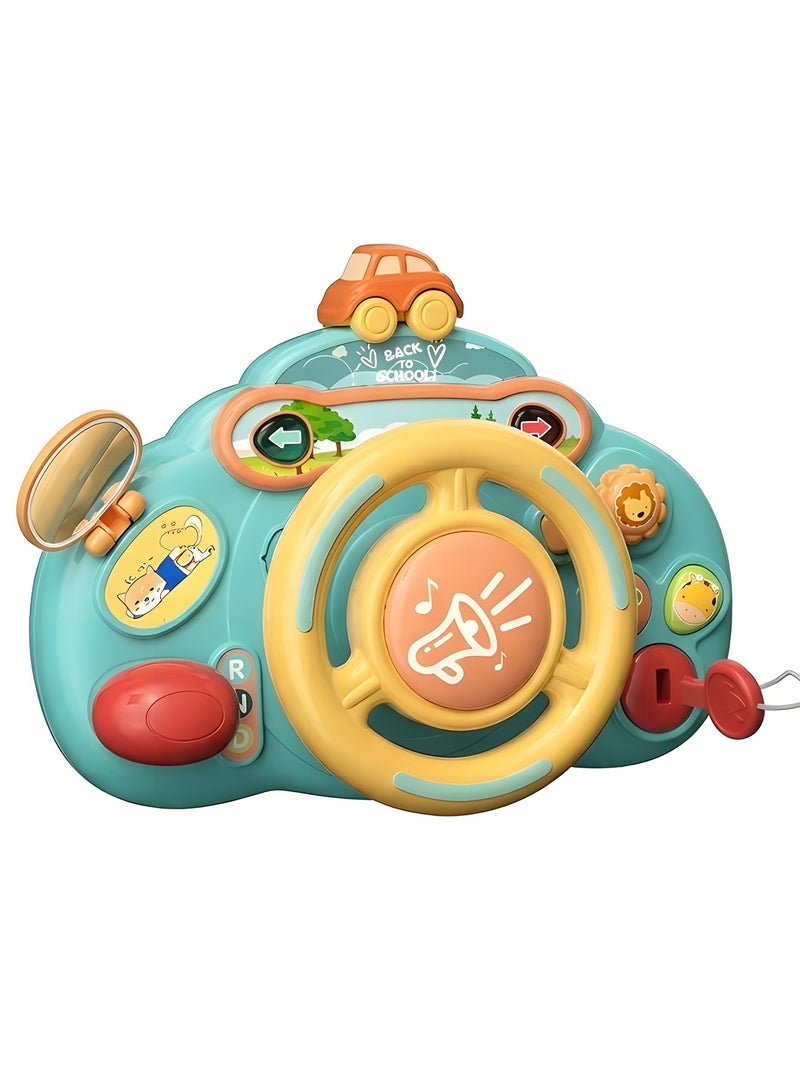 Beauenty Steering Wheel Toy with Lights Music,Toddler Steering Wheel Toy Baby Interactive Learning Toy for Boys Girls Toddler 6 - 36 Months,Car Seat Steering Wheels Toys,Turn and Learn Driver Toy - Image 1