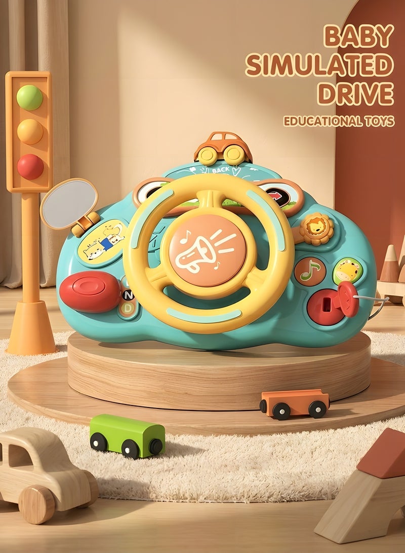 Beauenty Steering Wheel Toy with Lights Music,Toddler Steering Wheel Toy Baby Interactive Learning Toy for Boys Girls Toddler 6 - 36 Months,Car Seat Steering Wheels Toys,Turn and Learn Driver Toy - Image 2