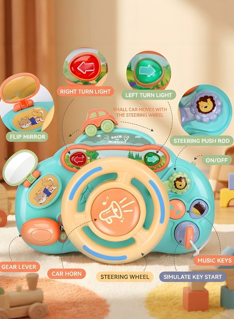 Beauenty Steering Wheel Toy with Lights Music,Toddler Steering Wheel Toy Baby Interactive Learning Toy for Boys Girls Toddler 6 - 36 Months,Car Seat Steering Wheels Toys,Turn and Learn Driver Toy - Image 3