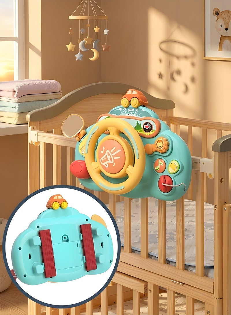 Beauenty Steering Wheel Toy with Lights Music,Toddler Steering Wheel Toy Baby Interactive Learning Toy for Boys Girls Toddler 6 - 36 Months,Car Seat Steering Wheels Toys,Turn and Learn Driver Toy - Image 5