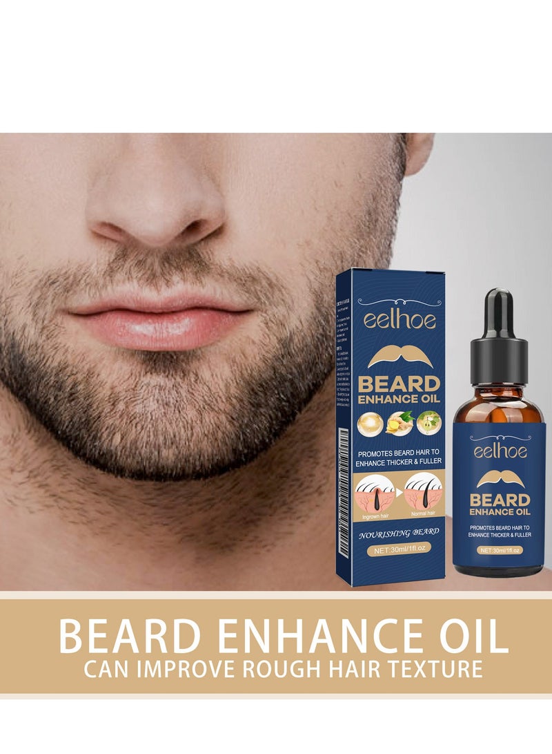 إيلهو زيت نمو اللحية مع الكافيين البيوتين ، زيت اللحية ، تحفيز مصل نمو اللحية لعلاج شعر الوجه ، تعزيز نمو الشعر للرجال هدية لحية ذكورية سميكة كاملة أطول 30 مل - Image 4