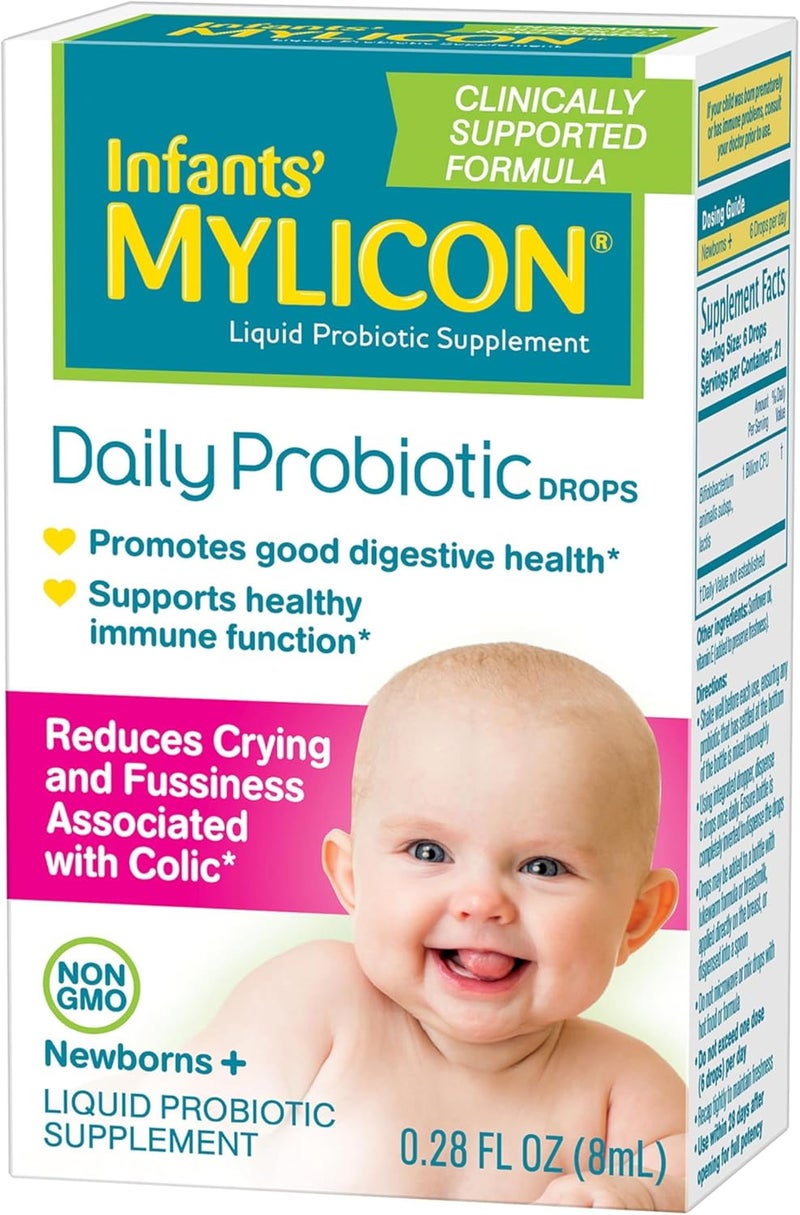 Mylicon Infants Mylicon Daily Probiotic Drops for Colic and Fussiness 8mL 21 Daily Doses - Image 1