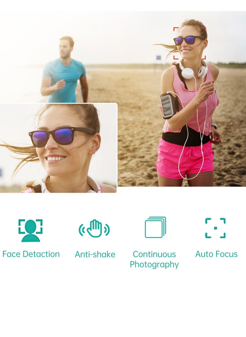 Generic - 4K Digital Camera Video Camcorder 56MP 2.7 Inch IPS Screen 20X Digital Zoom Anti-shake Face Detect with 32GB Memory Card - Image 1