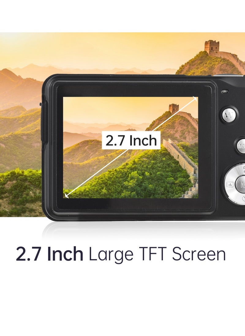 Generic - 4K Digital Camera Video Camcorder 56MP 2.7 Inch IPS Screen 20X Digital Zoom Anti-shake Face Detect with 32GB Memory Card - Image 1