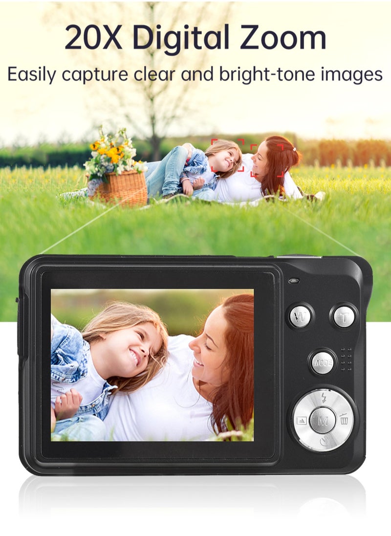 Generic - 4K Digital Camera Video Camcorder 56MP 2.7 Inch IPS Screen 20X Digital Zoom Anti-shake Face Detect with 32GB Memory Card - Image 1