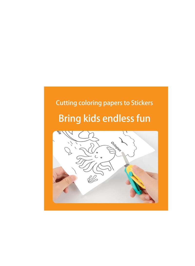 YPLUS، لفة ورق تلوين للأطفال، لفة ورق رسم للأطفال الصغار، مجموعة ملصقات طلاء جدارية لاصقة نظيفة تمامًا كهدية، 120 * 11.8 بوصة حيوانات - Image 3
