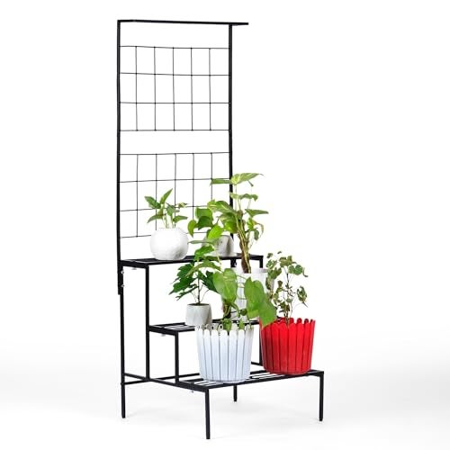 Niyara || Metal Planter Stand || Plant Stand for Pots|| Outdoor Plant Stand (Black 4 Tier Stand) - Image 3