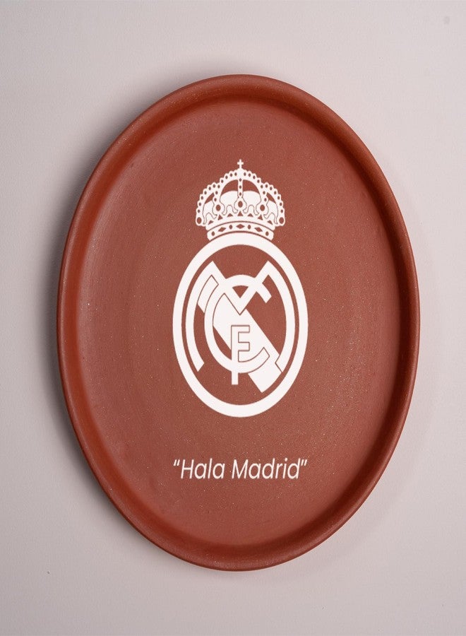 Almiro Tree Terracotta Wall Plate with Football Club - real madrid | Wall Decoration Items for Living Room, Bedroom, Office | Wall Decor | Gift Items, 20 cm - Image 1