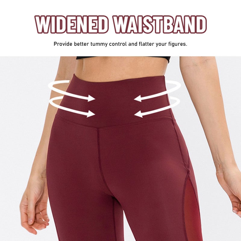 Push Up Tights: X-Large Green Stretchy Skin-Friendly Fabric - Tummy Control Widened Waistband Breathable Mesh Splicing for Yoga Gym Outdoor Sports Workout - Image 5