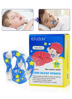 Sefudun 50PCS Kids Sleep Strips, Sleep Patch Gentle Mouth Band Reduces Mouth Breathing Improves Nighttime Sleep And Provides Immediate Snoring Relief  - Image 1