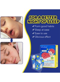 Sefudun 50PCS Kids Sleep Strips, Sleep Patch Gentle Mouth Band Reduces Mouth Breathing Improves Nighttime Sleep And Provides Immediate Snoring Relief  - Image 4