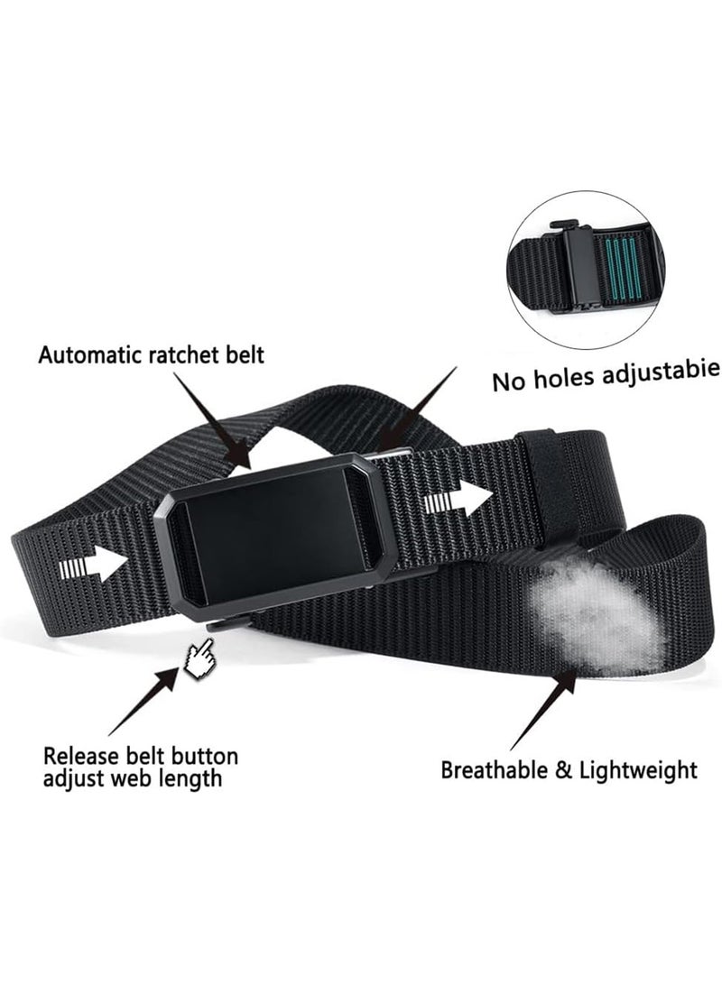 Automatic Nylon Belt for Men & Women - Fashionable, Adjustable, Durable, and Comfortable Waist Belt for Casual & Formal Wear, Everyday Use, and Outdoor Activities Blue - Image 2