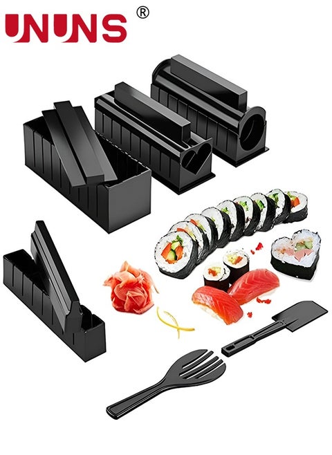 Sushi Making Kit,10PCS DIY Sushi Roller Kit For Beginners,Reusable Rice Roller Mold Sushi Starter Set,Prefect Home Sushi Tool