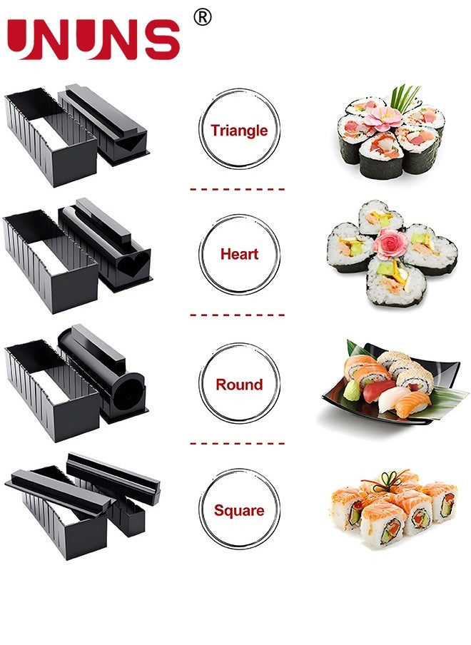 UNUNS - Sushi Making Kit,10PCS DIY Sushi Roller Kit For Beginners,Reusable Rice Roller Mold Sushi Starter Set,Prefect Home Sushi Tool - Image 1