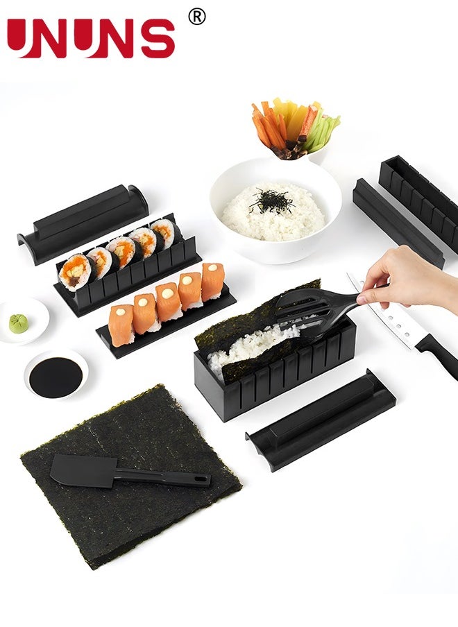 UNUNS - Sushi Making Kit,10PCS DIY Sushi Roller Kit For Beginners,Reusable Rice Roller Mold Sushi Starter Set,Prefect Home Sushi Tool - Image 1