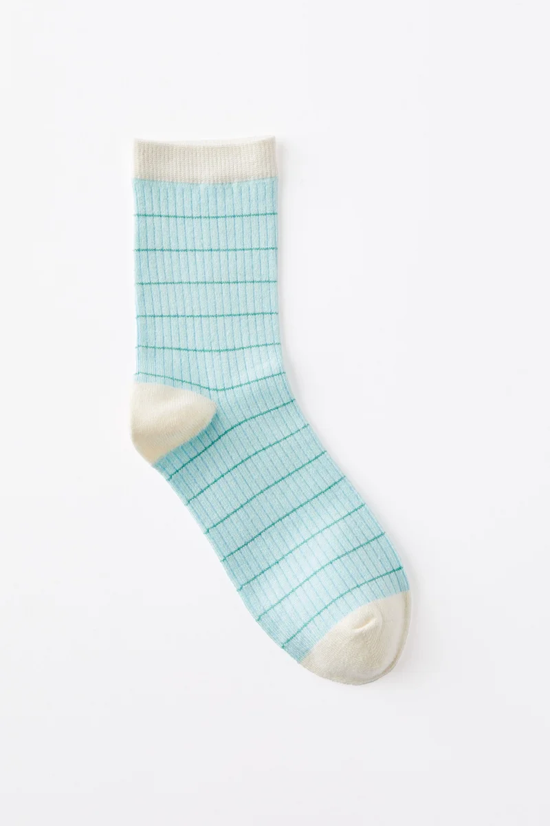 Rubi GRID PATTERN CREW SOCK