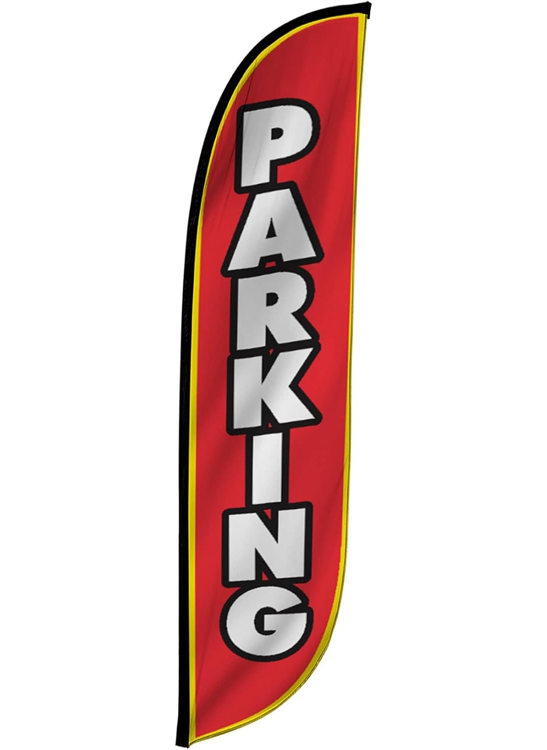 LookOurWay LookOurWay Feather Flag Banner  12 Feet Tall Advertising Flags for Outside Business and Events Promotion  Swooper Flag Only  Parking 10M1200081  - Image 1