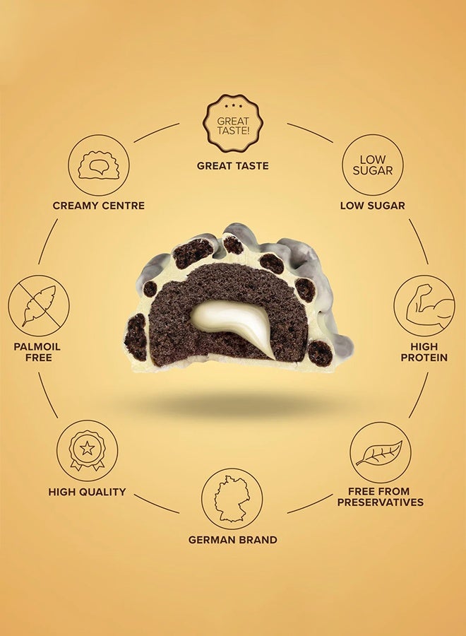 IronMaxx Lava Protein Bar | 18 x 40g | Cookies and Cream Flavour, Creamy Core, High Protein, Low Sugar - Image 4