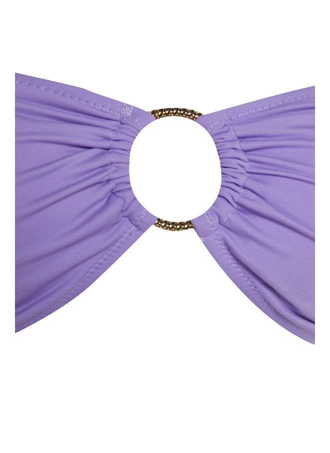 trendyol - Lilac Strapless Accessorized Bikini Top TBESS22BU00001 - Image 1