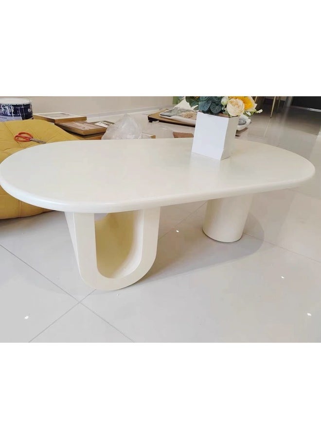 Multipurpose Curve Design Coffee Table Stable Unique Base Sofa Side Table Centre Table Side Table for Living Room 100x60x41 cm