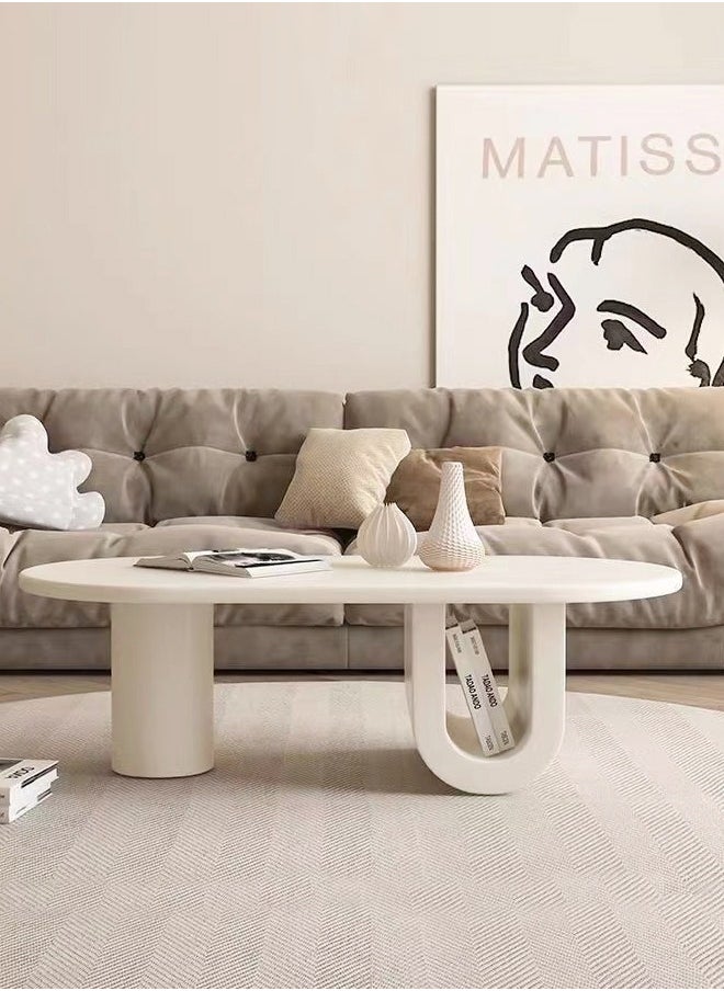 Multipurpose Curve Design Coffee Table Stable Unique Base Sofa Side Table Centre Table Side Table for Living Room 100x60x41 cm