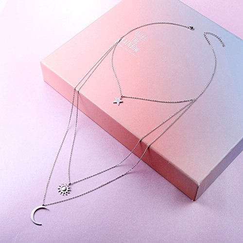 SILVER MOUNTAIN S925 Sterling Silver Multilayer layered Triple Chain Long Y Choker Pendant Necklace for Women Jewelry - Image 3
