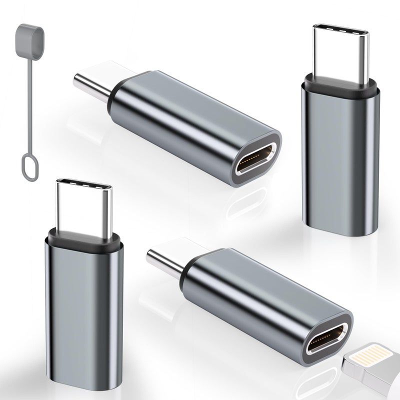 Thousover 4 Pack Lightning to USB C Adapter for iPhone 15/16/17 Pro/17 Pro Max,for iPhone 17/16 Charger,17/16 Accessories,Fast Charging & Data Transfer - Image 1