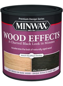 qt Minwax 40414 Charred Black Wood Effects WaterBased Wood Accelerator