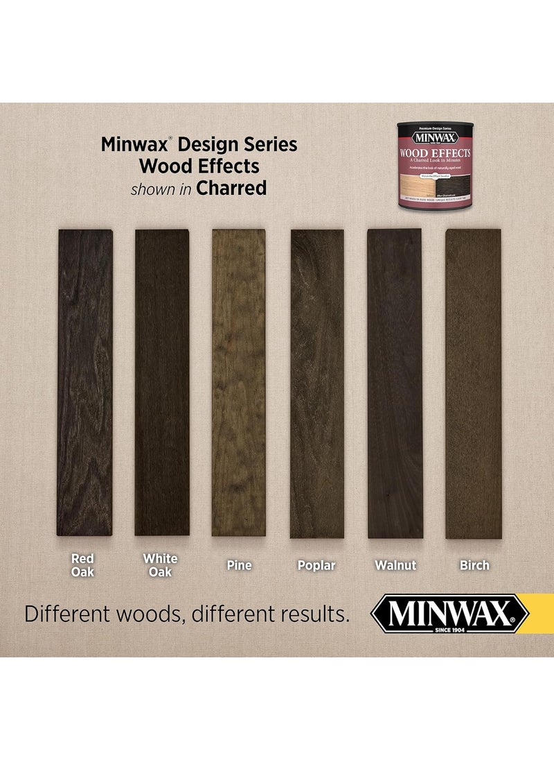Minwax qt Minwax 40414 Charred Black Wood Effects WaterBased Wood Accelerator  - Image 2