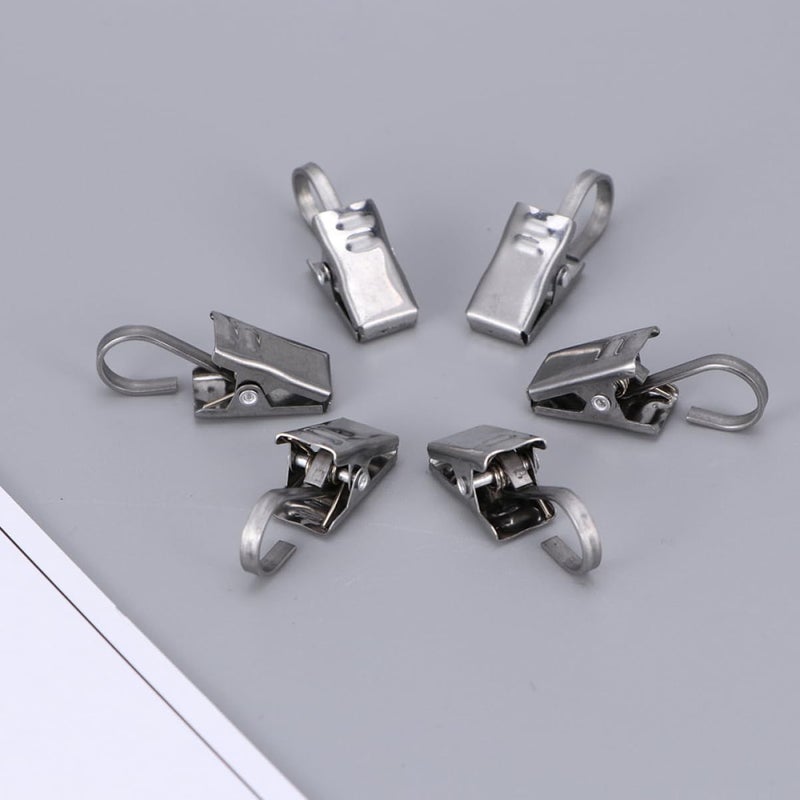 36pcs Heavy Duty Shower Curtain Hooks Easy Install Silver Hardware - Image 5