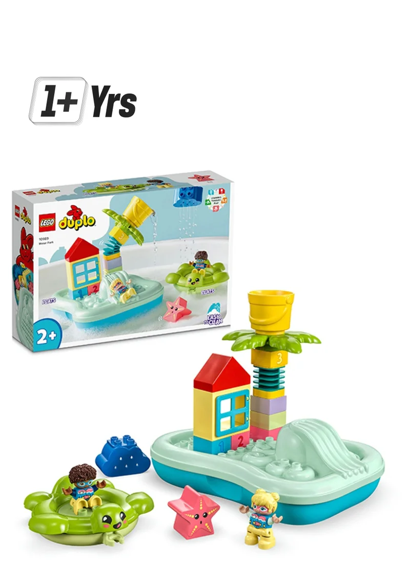 ليغو Duplo Town Water Park 10989 Educational Building Toy Set For Toddlers Aged 2+; Features A Floating Turtle Ring And Water Bucket To Encourage Imaginative Play In The Bath (19 Pieces)