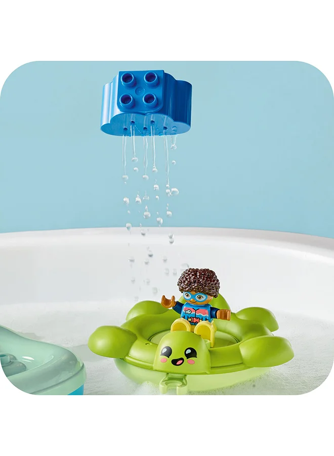 LEGO Duplo Town Water Park 10989 Educational Building Toy Set For Toddlers Aged 2+; Features A Floating Turtle Ring And Water Bucket To Encourage Imaginative Play In The Bath (19 Pieces)