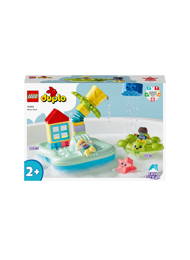 LEGO Duplo Town Water Park 10989 Educational Building Toy Set For Toddlers Aged 2+; Features A Floating Turtle Ring And Water Bucket To Encourage Imaginative Play In The Bath (19 Pieces)  - Image 2