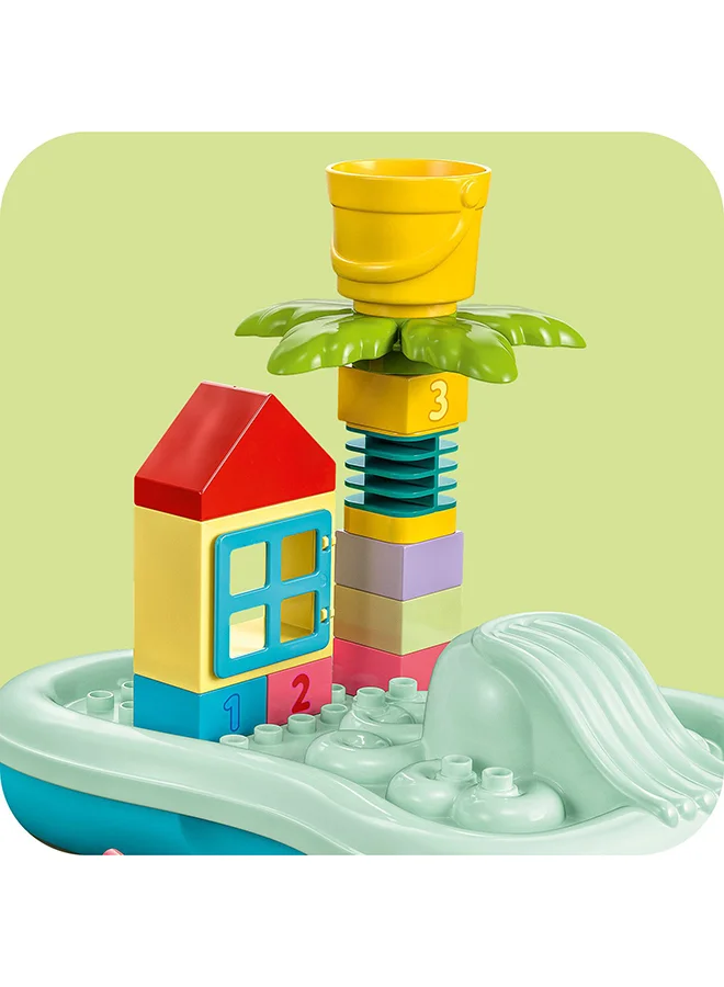 LEGO Duplo Town Water Park 10989 Educational Building Toy Set For Toddlers Aged 2+; Features A Floating Turtle Ring And Water Bucket To Encourage Imaginative Play In The Bath (19 Pieces)