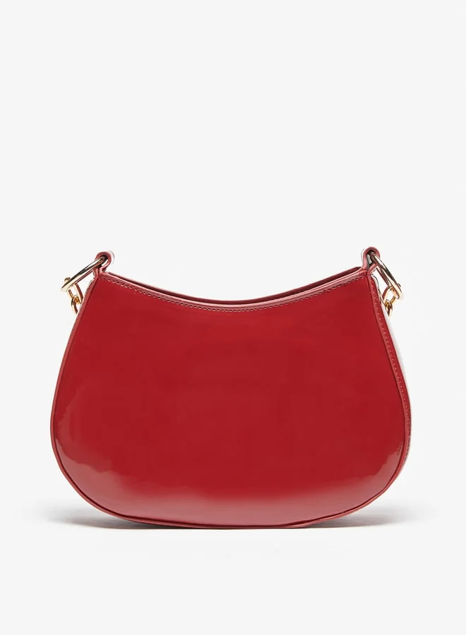 فلورا بيلا من شو إكسبرس Textured Shoulder Bag with Chain Strap and Zip Closure