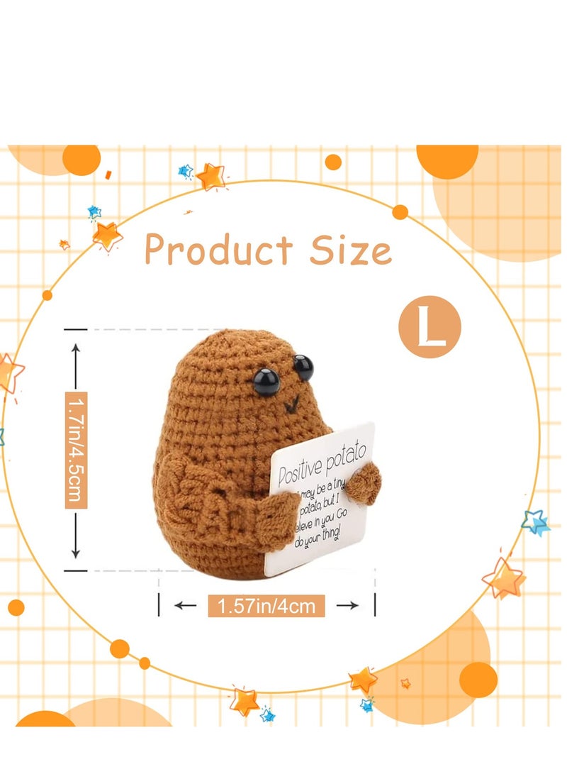 SOLARAE Positive Potato Pocket Hug, Funny Positive Potato Knitted Plush Doll, Soft Novelty Funny Knitted Potato Doll, for Kids Adults, Birthday, New Year, Party Gift Decoration - Image 5