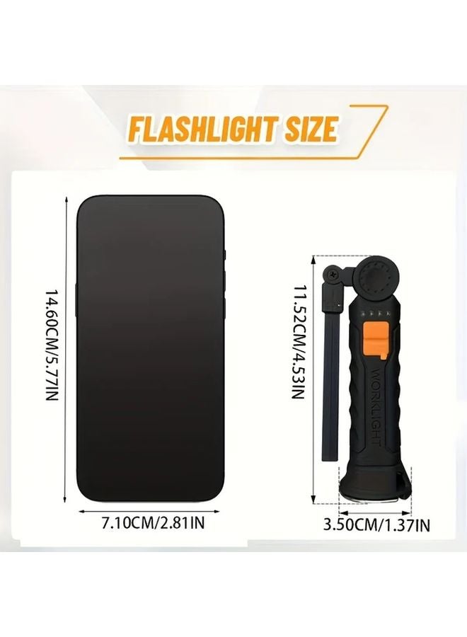 2pcs MACROCOSM Powerful LED Flashlight USB C Rechargeable Magnetic Base For Camping - Image 3