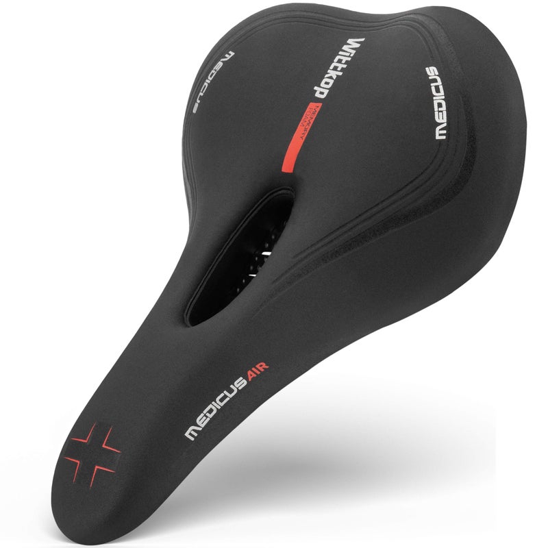 Wittkop Bike Seat, Waterproof Bicycle Saddle for Comfort, Mountain & Road Biking, Wide Bike Seats for Men & Women, BMX, MTB, Bike Seat Comfort, Waterproof Bike Saddle with Innovative 5-Zone-Concept - Image 1