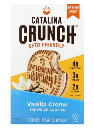 Keto Sandwich Cookies Vanilla Creme 16 Cookies 6.8 oz (193 g) - pzsku/ZD8F8D3F4EFB6B9EC0B45Z/45/_/1729078068/131f35ff-3520-4621-af33-5b7660d0c3ff