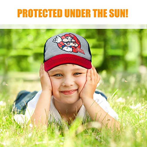 Nintendo Super Mario Boys Baseball Cap - Ages 4-12 Years - Many Styles and Colors - Adjustable - 100% Cotton (Classic Mario) - Image 4