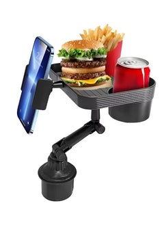 Reko Cup Holder Expander for Car Car Tray Multifunctional Cup Holder Tray, 360° Swivel Adjustable Car Food Eating Tray Table for Cup Holders, Mobile Phone Holder, Bottlle Drink Detachable Tray Table  - Image 1