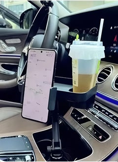 Reko Cup Holder Expander for Car Car Tray Multifunctional Cup Holder Tray, 360° Swivel Adjustable Car Food Eating Tray Table for Cup Holders, Mobile Phone Holder, Bottlle Drink Detachable Tray Table  - Image 3
