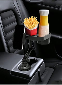 Reko Cup Holder Expander for Car Car Tray Multifunctional Cup Holder Tray, 360° Swivel Adjustable Car Food Eating Tray Table for Cup Holders, Mobile Phone Holder, Bottlle Drink Detachable Tray Table  - Image 4