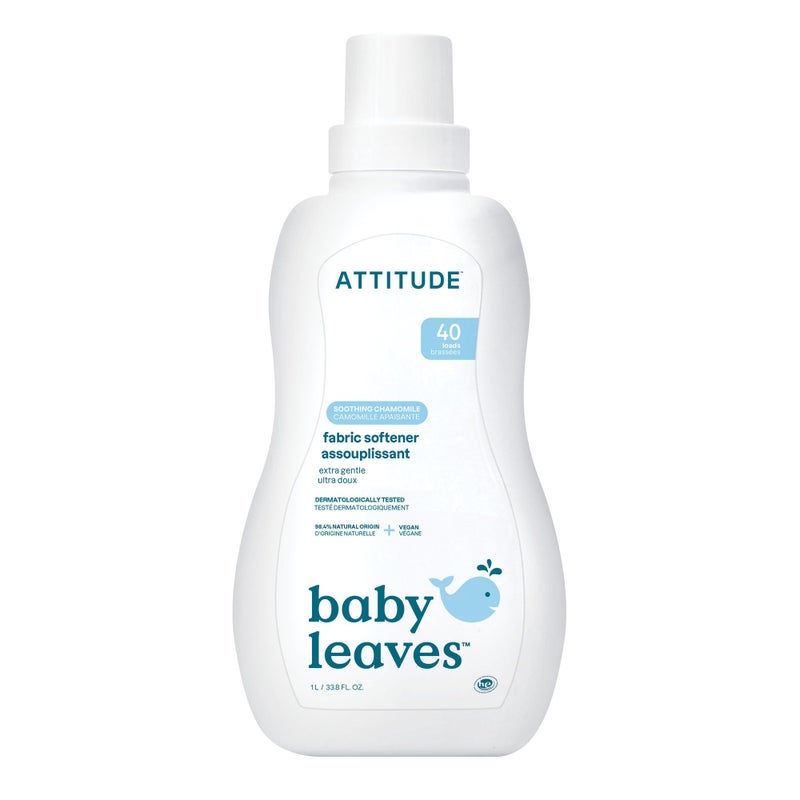 ATTITUDE Baby Fabric Softener Plant and MineralBased Ingredients HE Compatible Vegan and Crueltyfree Laundry and Household Products Soothing Chamomile 40 Loads 338 Fl Oz